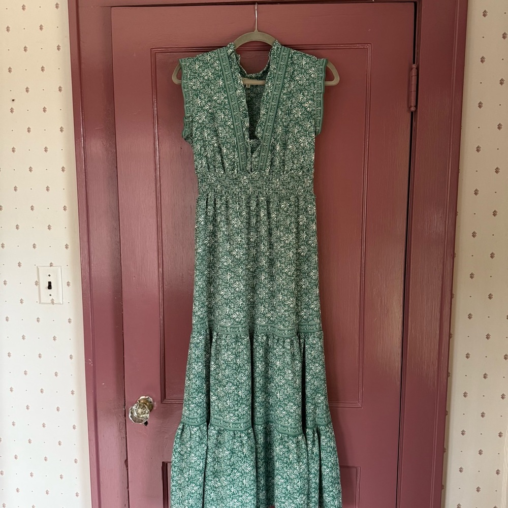 Max Studio Green Floral Maxi Dress
